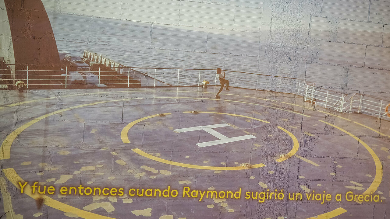 Person dancing on ship's deck